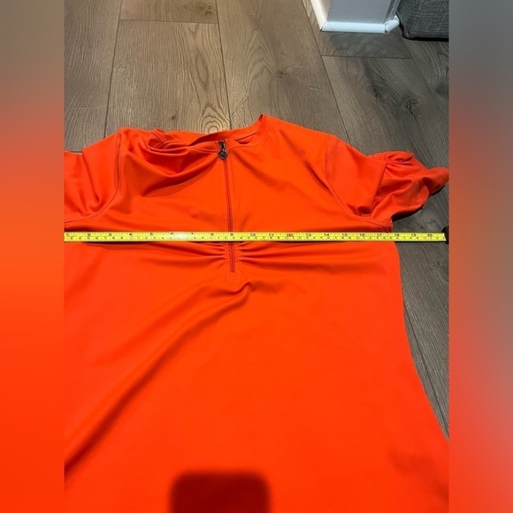PrAna Sun Burst Orange 1/4 Zip Athletic Top Size Medium - Picture 7 of 8